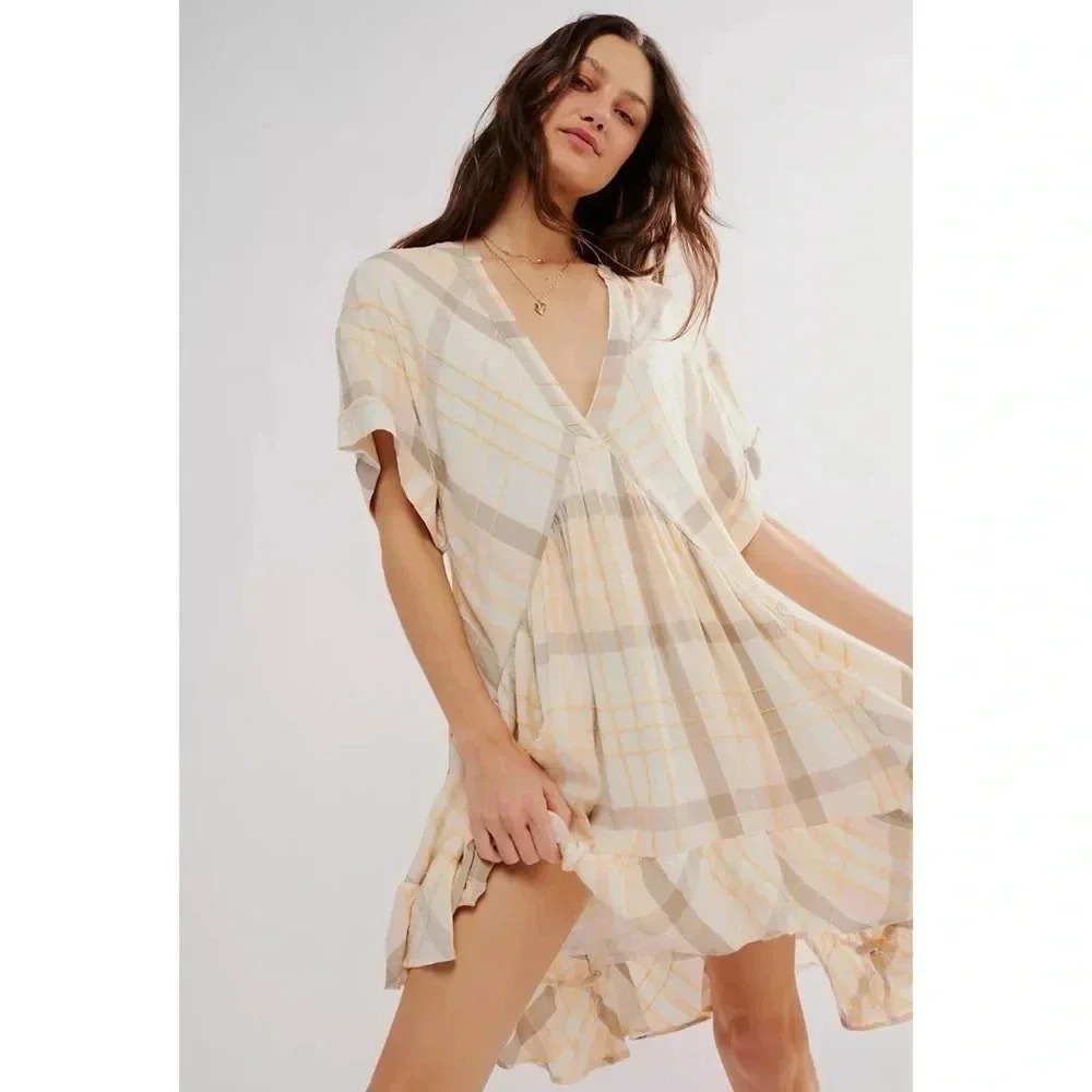New Free People Babydoll Mini Tunic Dress Size XS